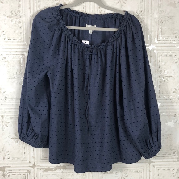 Lou‎ & Grey | Clip Dot Cozy Poet Blouse - Picture 1 of 8